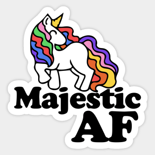 Majestic AF Unicorn Sticker